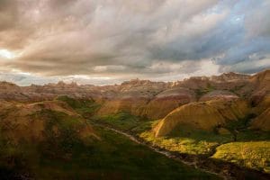 BadlandsinEveningLight