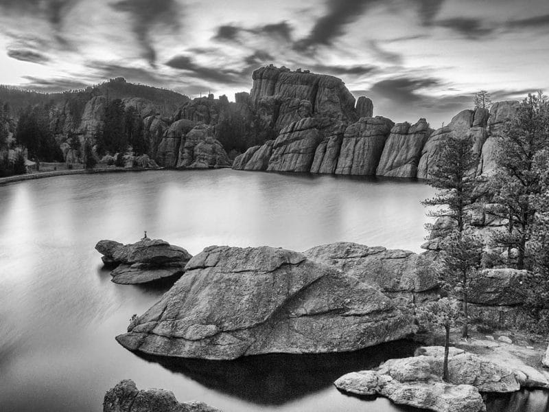 Sylvan Lake at Night 5×7 Matted Print