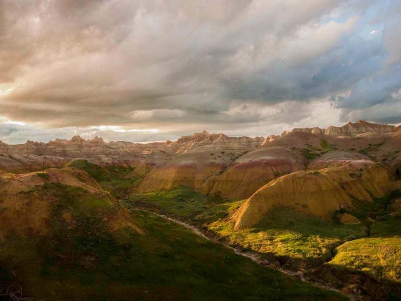 Evening Light in the Badlands Custom Print