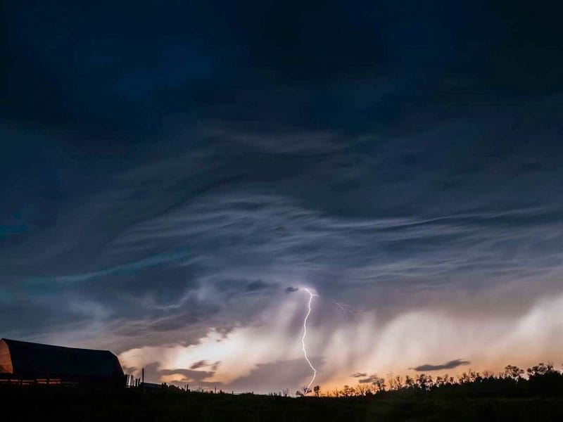 Lightning Barn 10×15 Matted Print