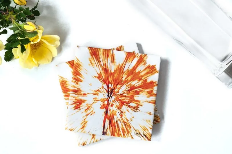 Abstract Leaves Coasters