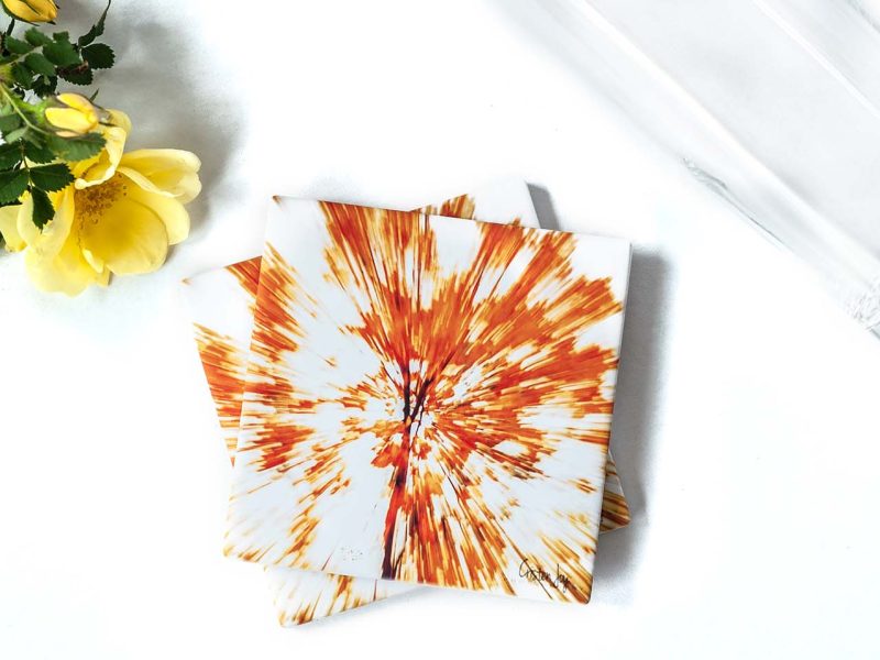 Abstract Leaves Coasters