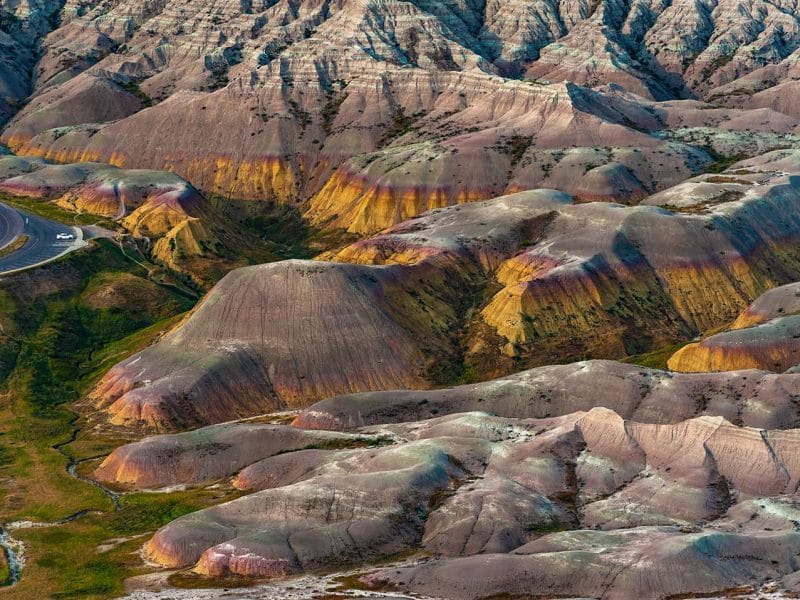 Yellow Mounds from Above Custom Print