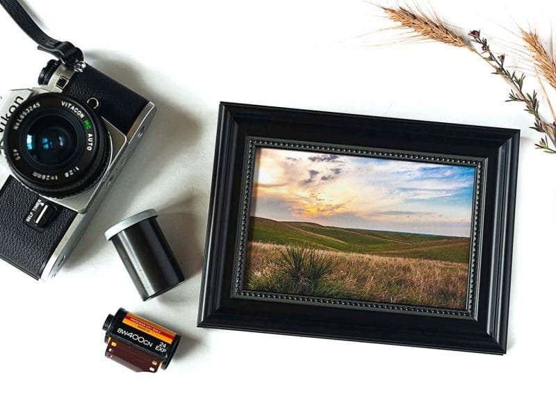 Fire in the Sky Framed Mini Canvas Print