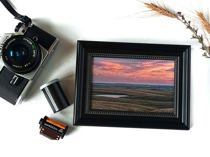 Last Light at Okaton Framed Mini Canvas Print