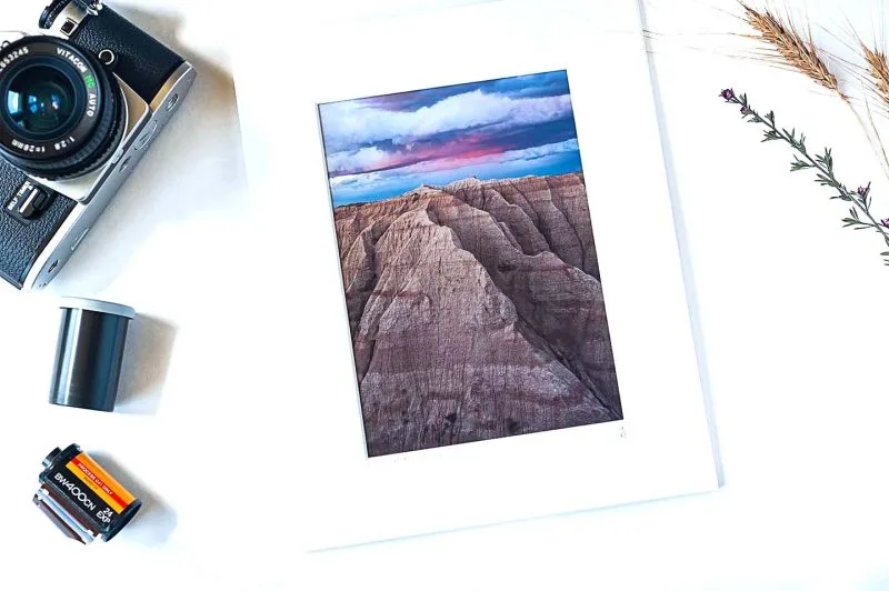 Mountainous Badlands 5x7 Matted Print