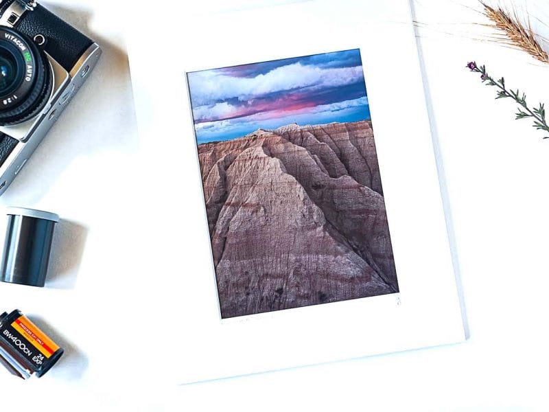 Mountainous Badlands 5×7 Matted Print