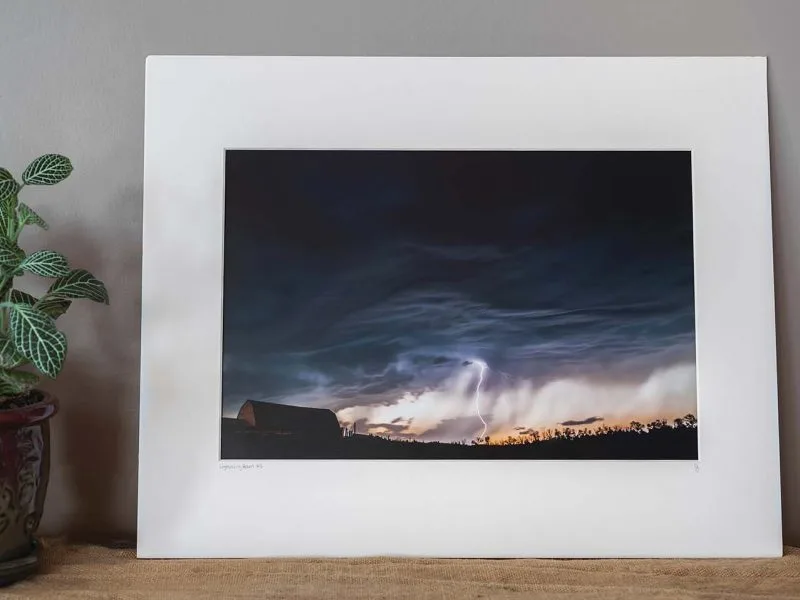 Lightning Barn 10×15 Matted Print