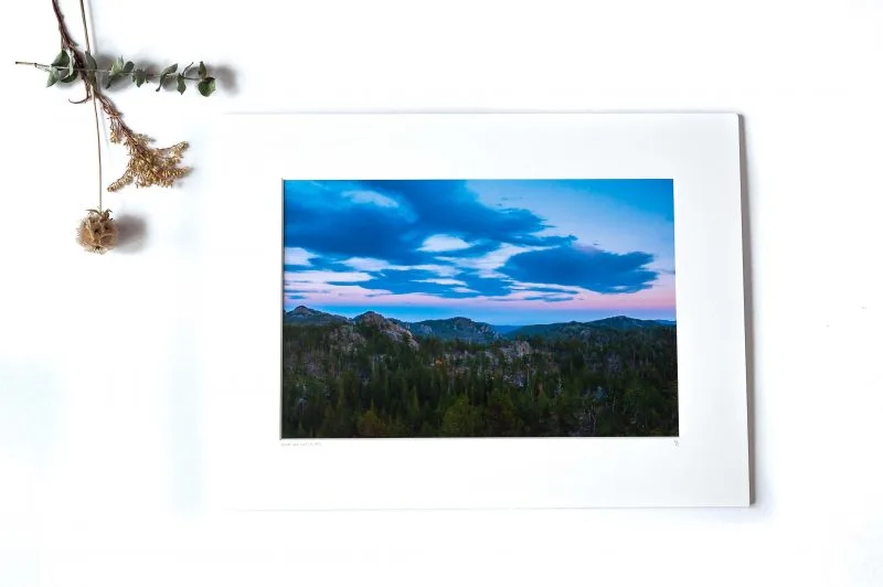Light Over the Hills 8x12 Matted Print