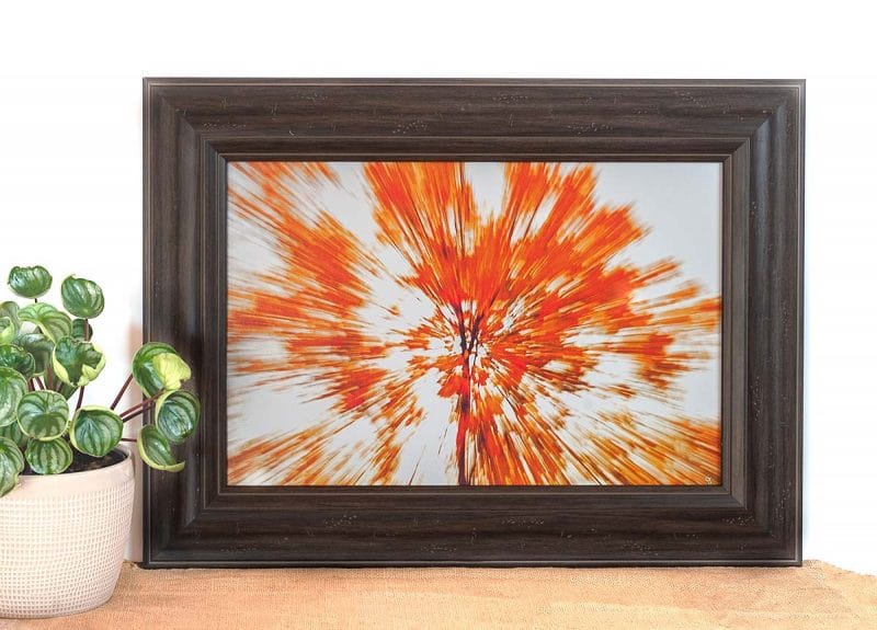 Abstract Leaves 12x18 Framed Giclee Canvas Print