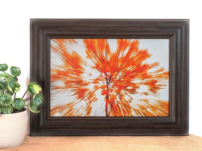 Abstract Leaves 12×18 Framed Giclee Canvas Print