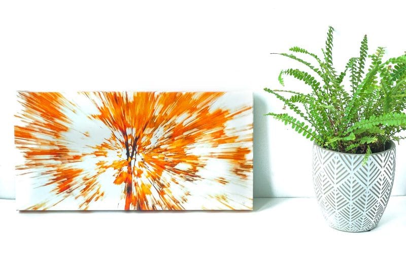 Abstract Leaves 8x16 Giclee Canvas Wrap