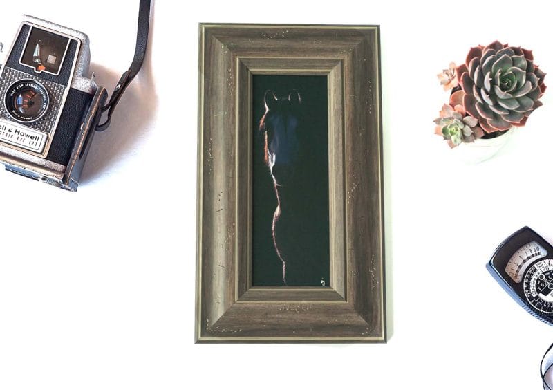 Fraction Framed Mini Canvas Print