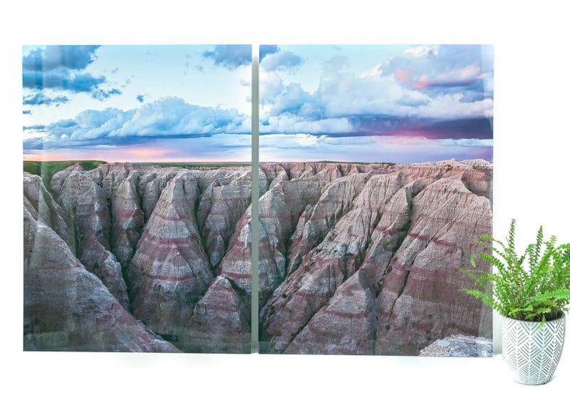 Pink Diptych 24x36 HD Metal Print
