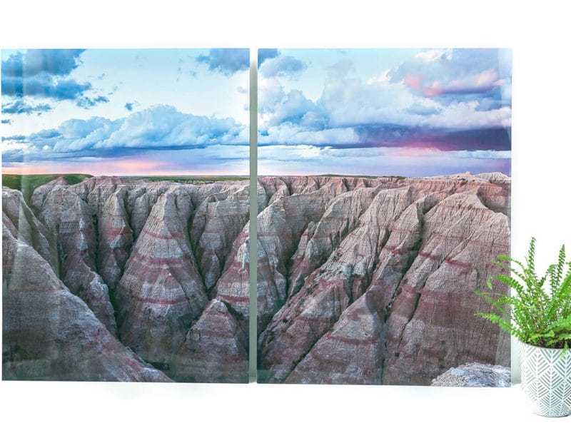 Pink Diptych 24×36 HD Metal Print