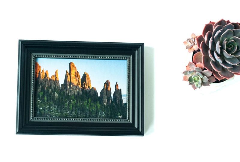 Strong & Silent Framed Mini Canvas Print