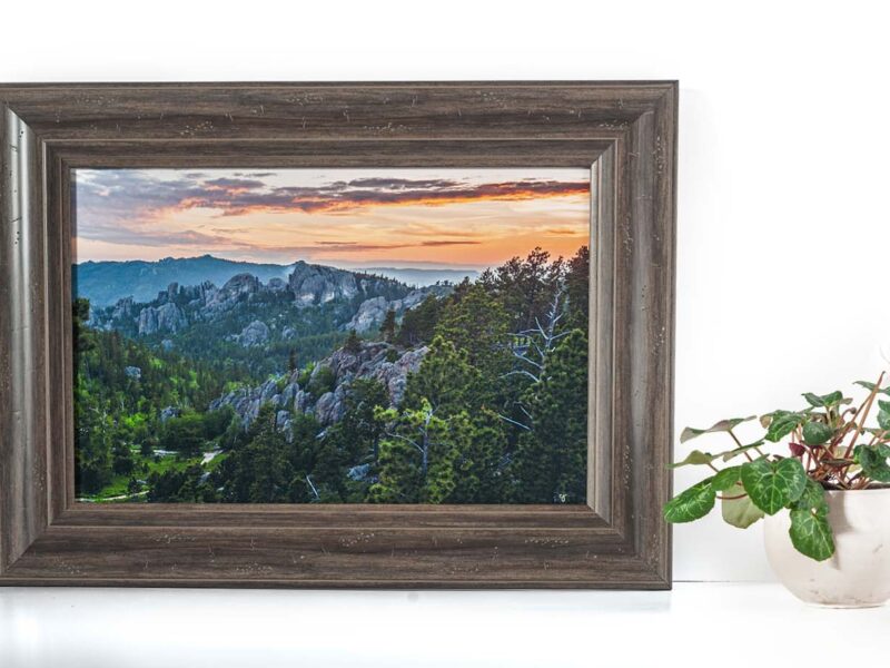 A Hike in the Hills 12×18 Framed Giclee Canvas Print