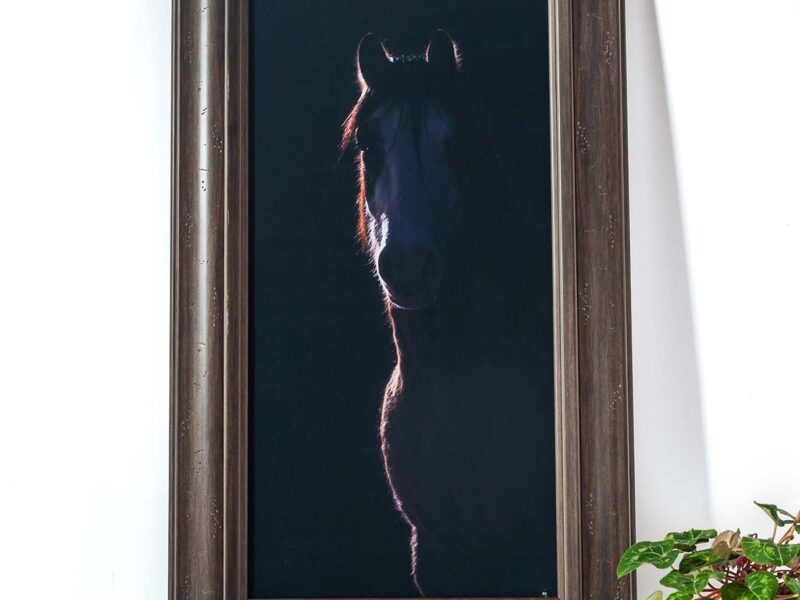 Fraction 12×24 Framed Giclee Canvas Print